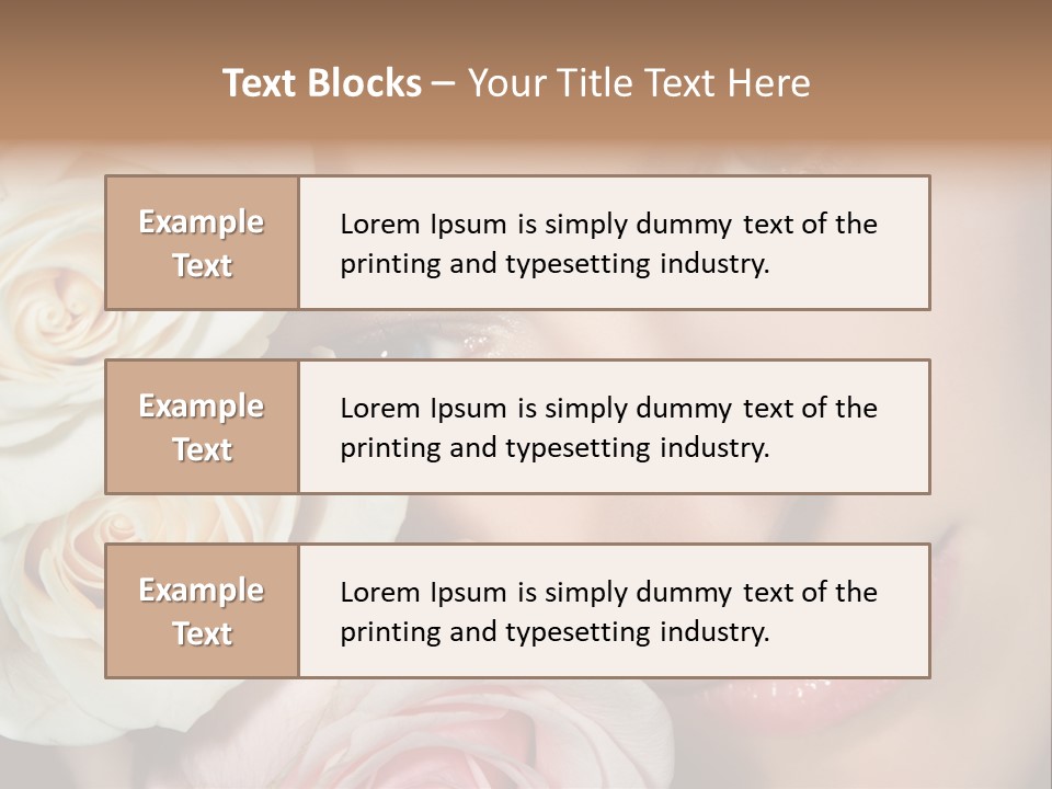 A Woman With Blue Eyes Holding A White Rose PowerPoint Template