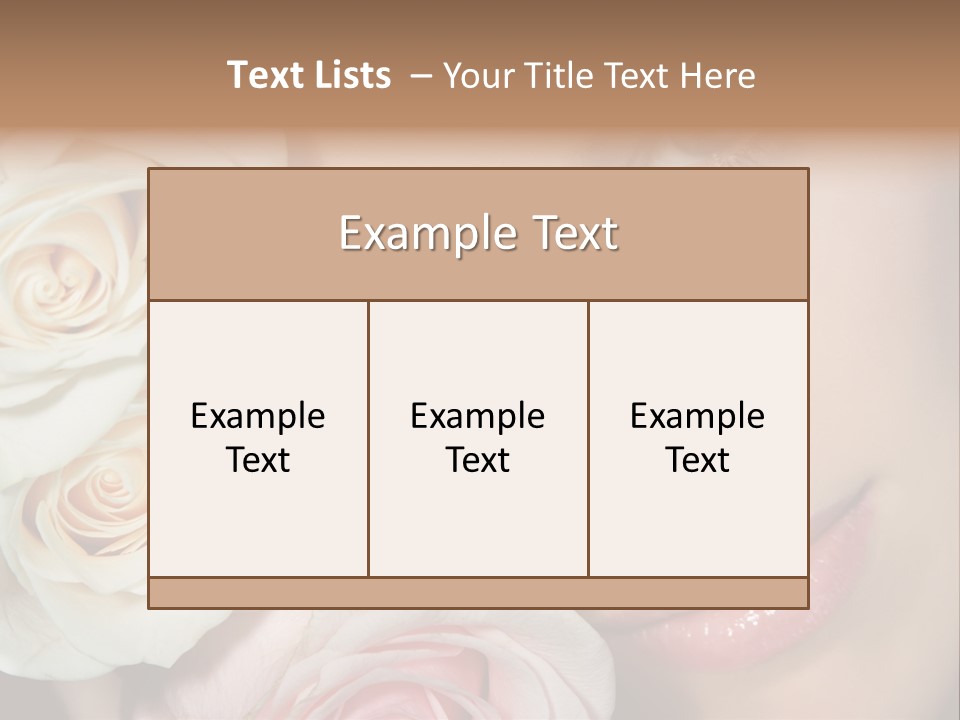 A Woman With Blue Eyes Holding A White Rose PowerPoint Template