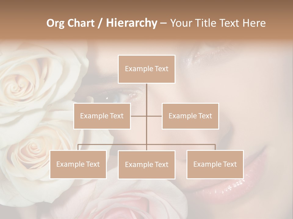 A Woman With Blue Eyes Holding A White Rose PowerPoint Template