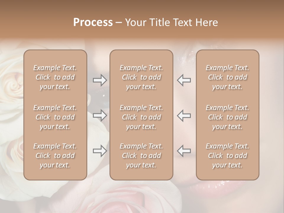 A Woman With Blue Eyes Holding A White Rose PowerPoint Template