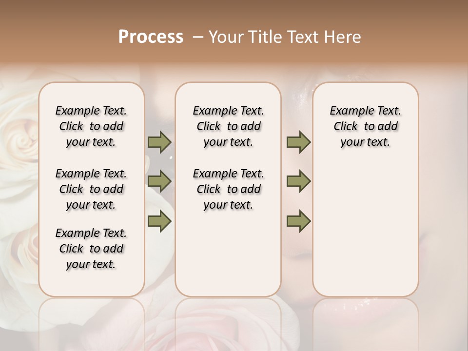 A Woman With Blue Eyes Holding A White Rose PowerPoint Template