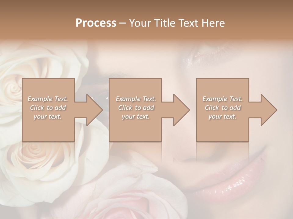 A Woman With Blue Eyes Holding A White Rose PowerPoint Template