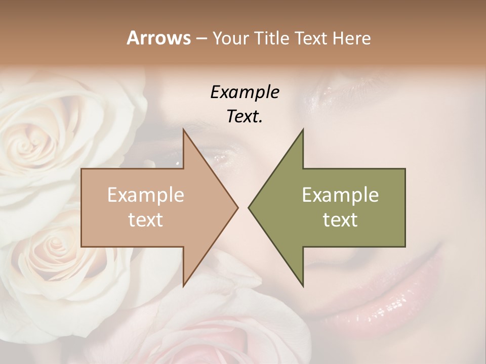 A Woman With Blue Eyes Holding A White Rose PowerPoint Template