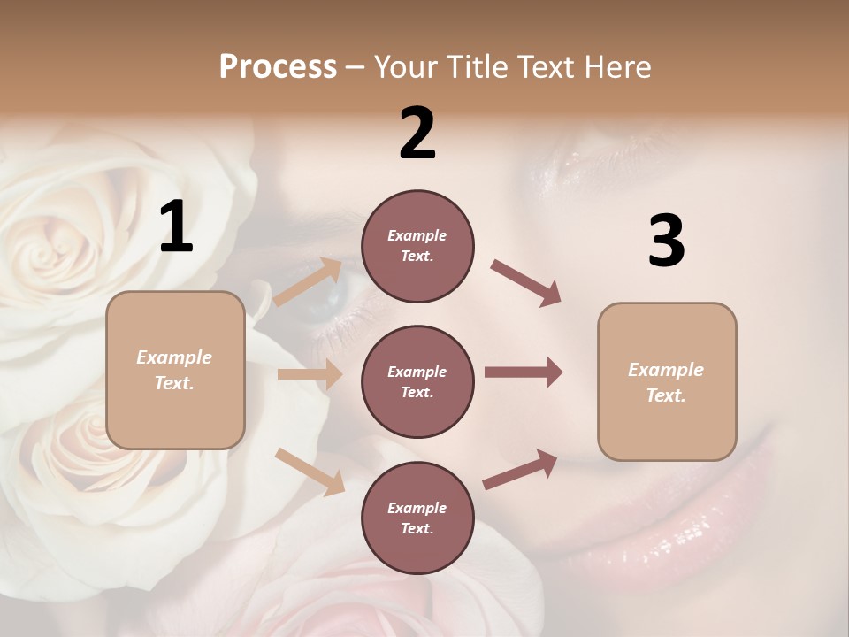 A Woman With Blue Eyes Holding A White Rose PowerPoint Template