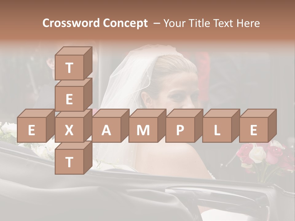 A Bride And Groom In A Horse Drawn Carriage PowerPoint Template