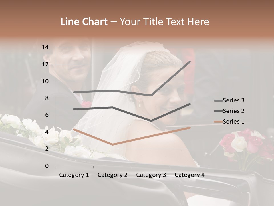 A Bride And Groom In A Horse Drawn Carriage PowerPoint Template