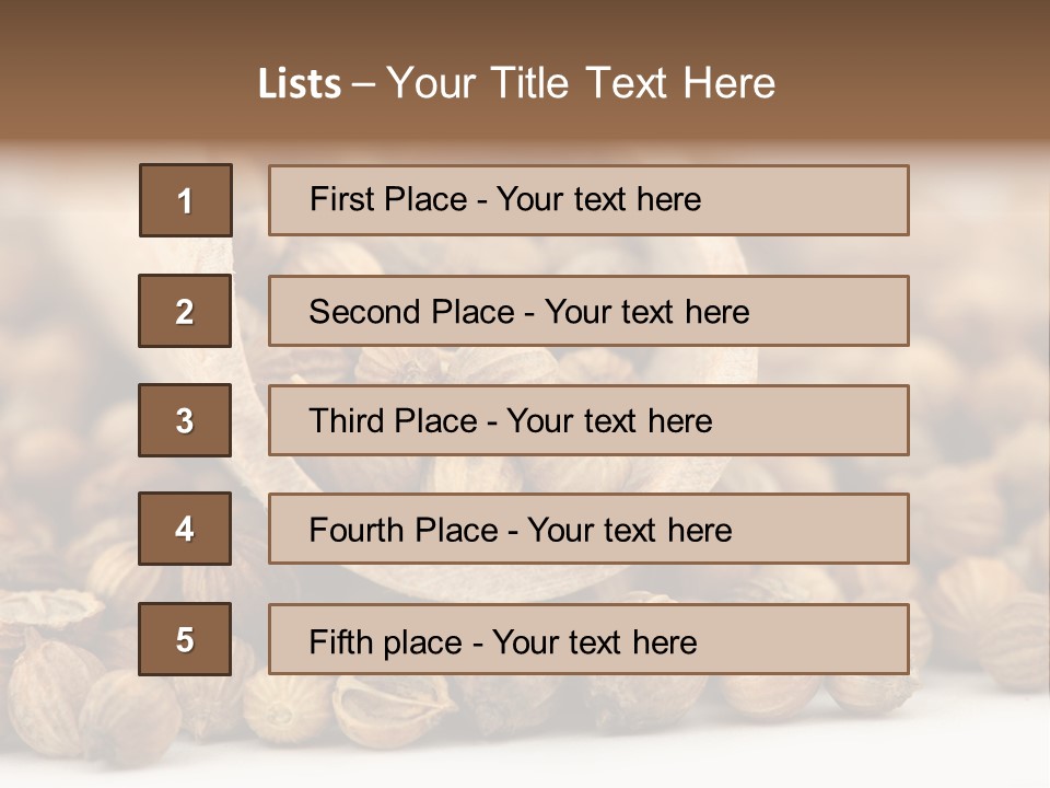 Spice Close Up Coriander PowerPoint Template