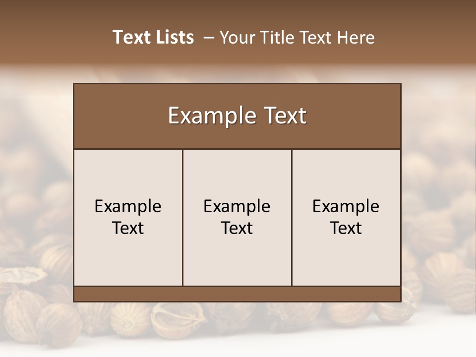 Spice Close Up Coriander PowerPoint Template