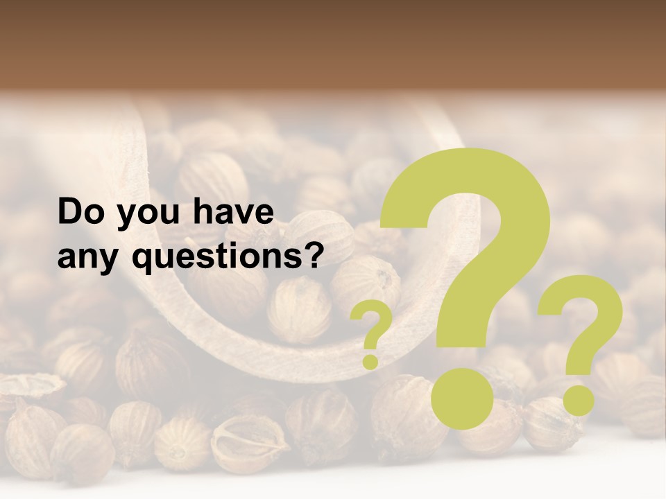 Spice Close Up Coriander PowerPoint Template