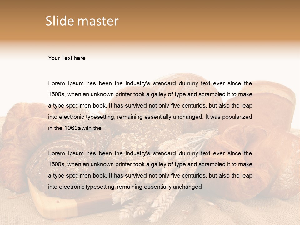 A Bunch Of Bread Powerpoint Template Is Shown PowerPoint Template