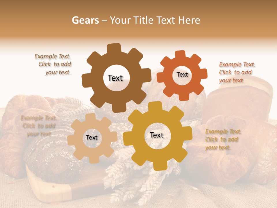 A Bunch Of Bread Powerpoint Template Is Shown PowerPoint Template