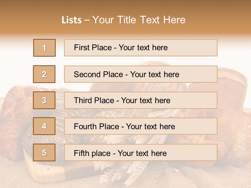 A Bunch Of Bread Powerpoint Template Is Shown PowerPoint Template