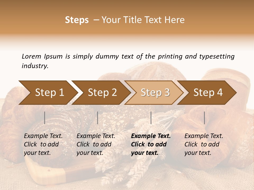 A Bunch Of Bread Powerpoint Template Is Shown PowerPoint Template