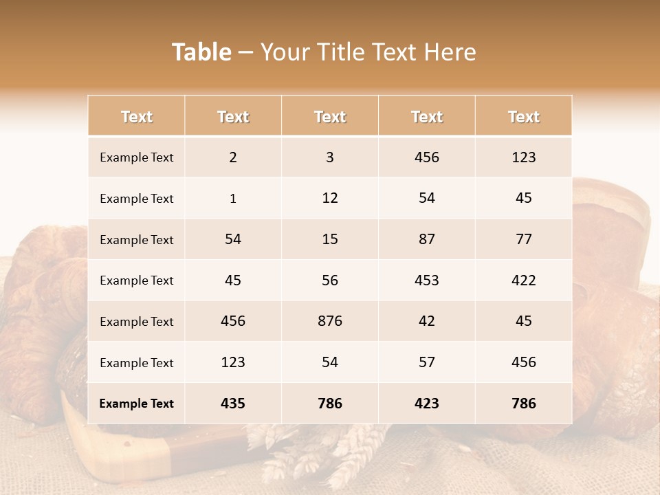 A Bunch Of Bread Powerpoint Template Is Shown PowerPoint Template
