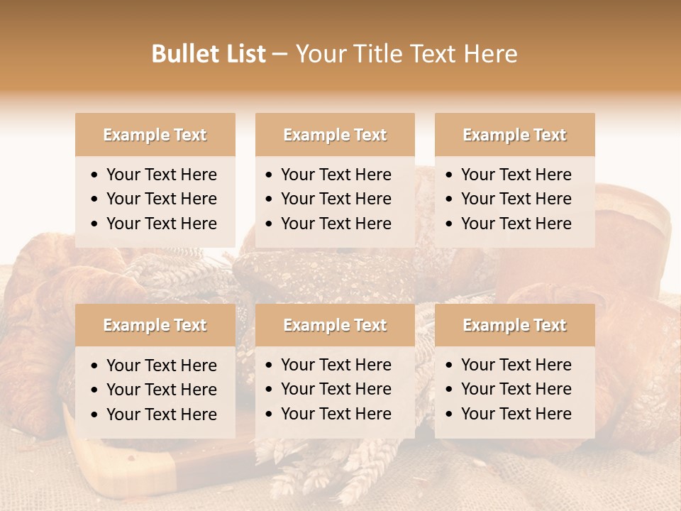 A Bunch Of Bread Powerpoint Template Is Shown PowerPoint Template