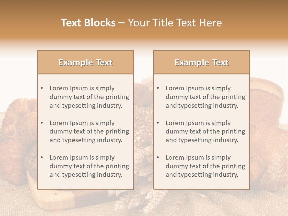 A Bunch Of Bread Powerpoint Template Is Shown PowerPoint Template
