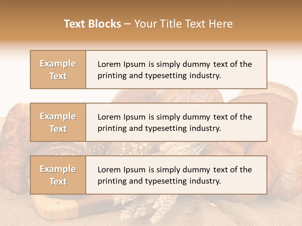 A Bunch Of Bread Powerpoint Template Is Shown PowerPoint Template