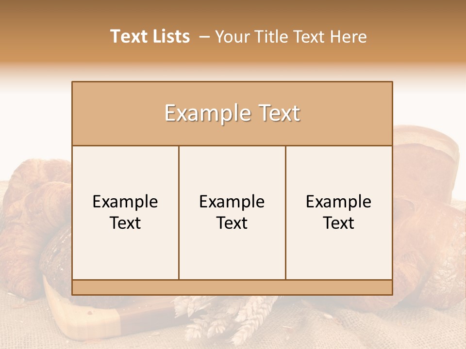 A Bunch Of Bread Powerpoint Template Is Shown PowerPoint Template