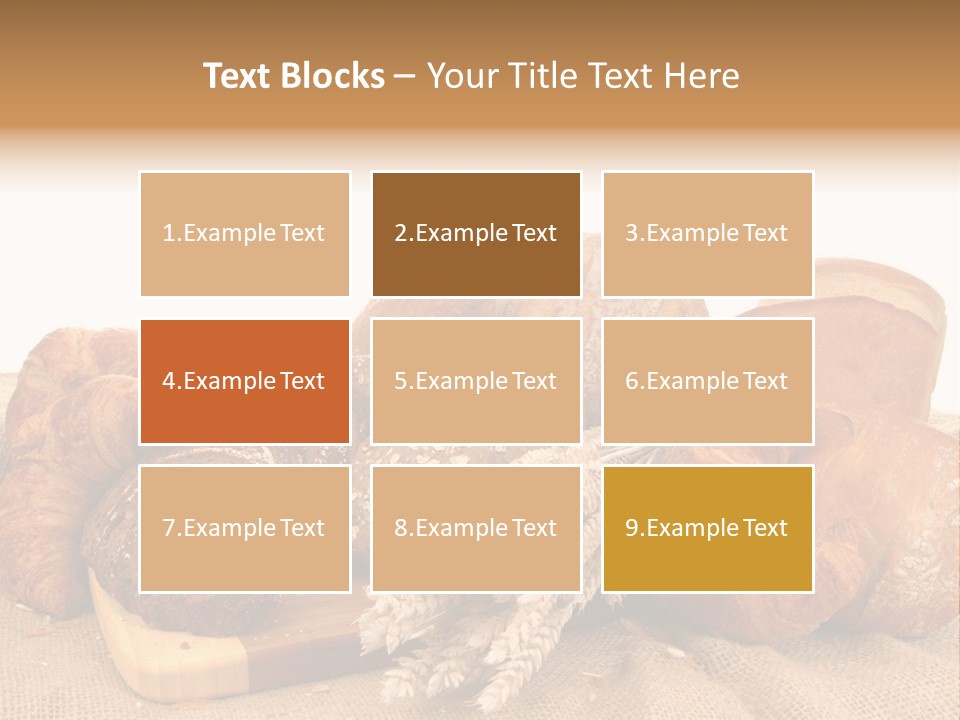 A Bunch Of Bread Powerpoint Template Is Shown PowerPoint Template