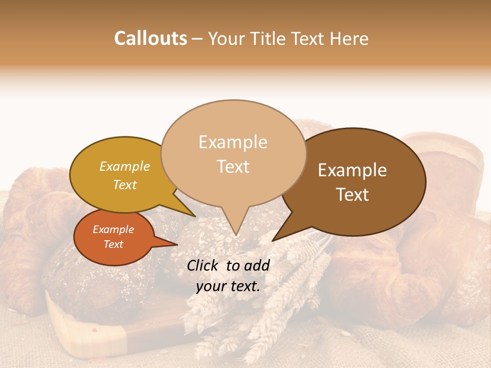 A Bunch Of Bread Powerpoint Template Is Shown PowerPoint Template