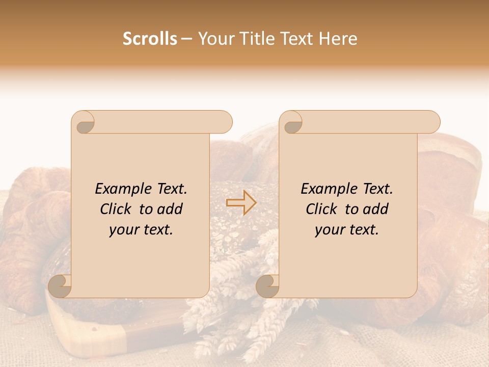 A Bunch Of Bread Powerpoint Template Is Shown PowerPoint Template