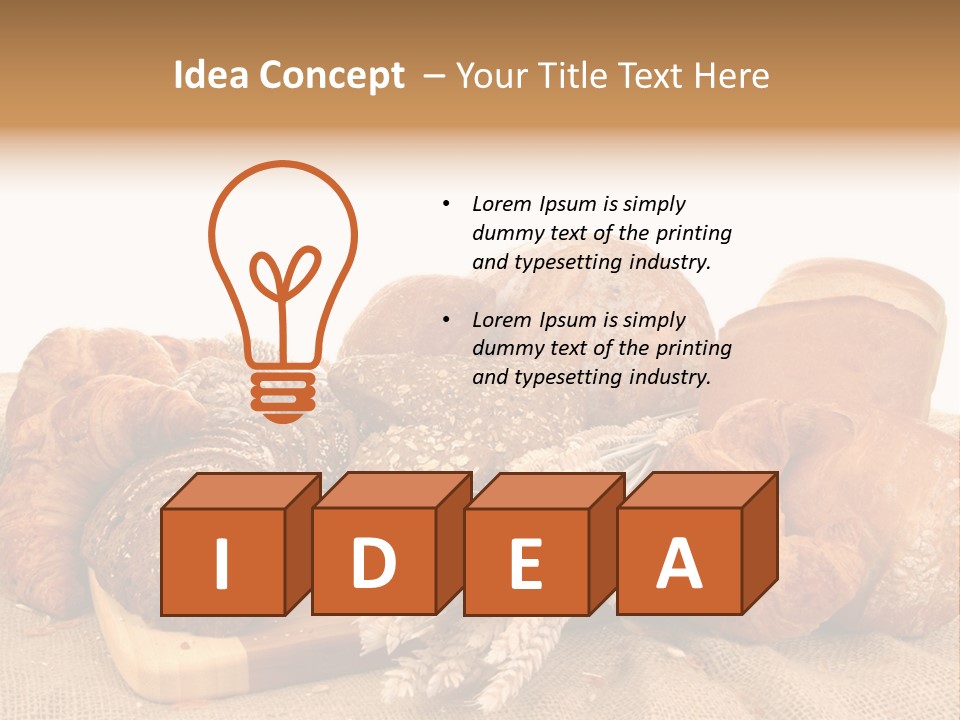 A Bunch Of Bread Powerpoint Template Is Shown PowerPoint Template