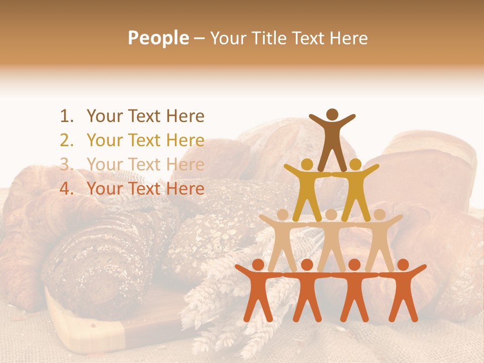 A Bunch Of Bread Powerpoint Template Is Shown PowerPoint Template