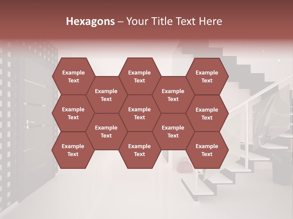 Flat Stairs White PowerPoint Template