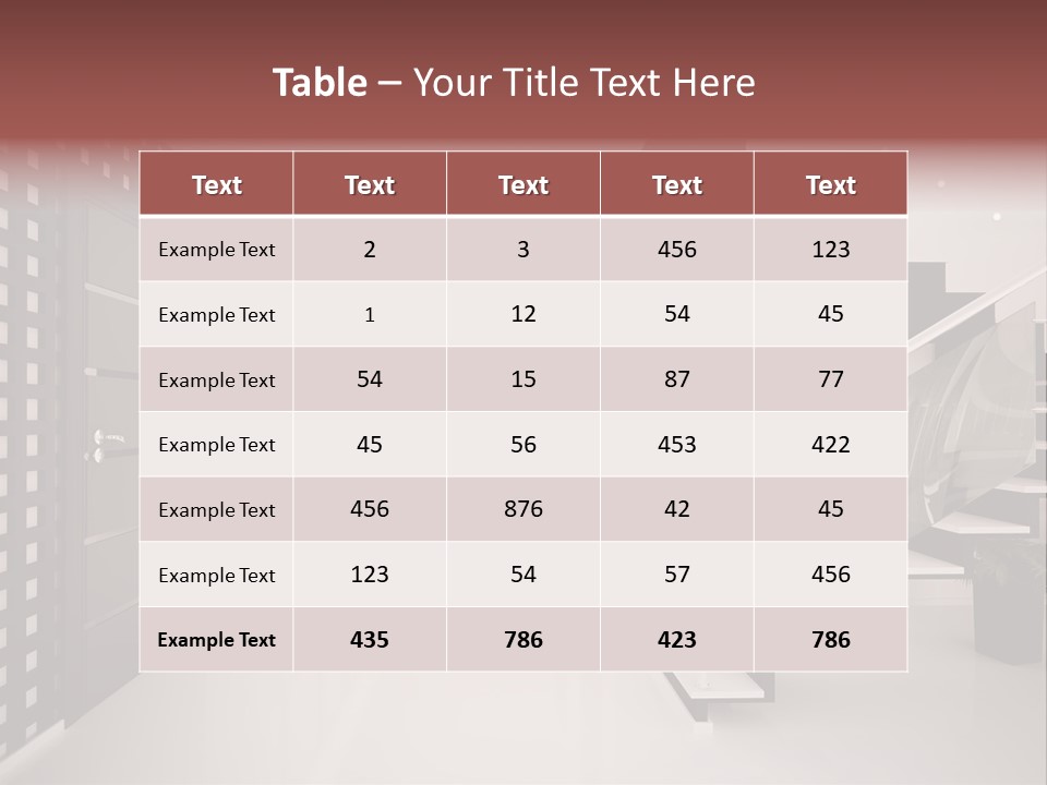 Flat Stairs White PowerPoint Template