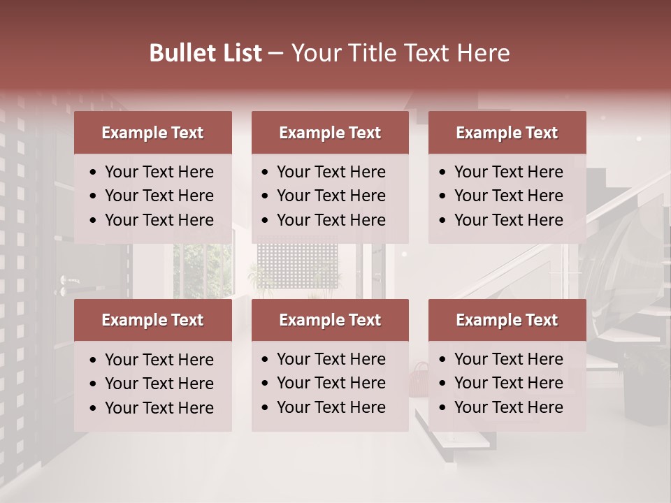 Flat Stairs White PowerPoint Template