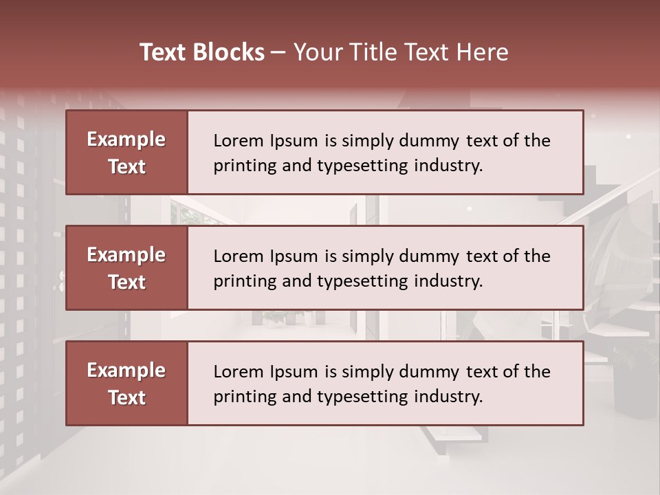 Flat Stairs White PowerPoint Template