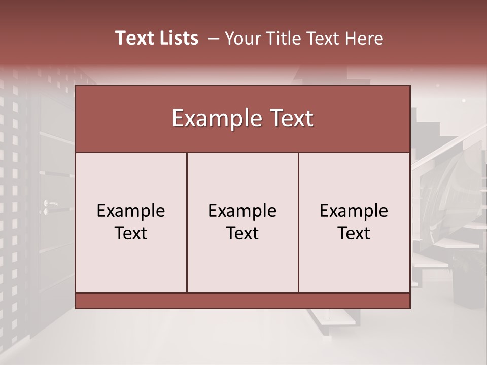 Flat Stairs White PowerPoint Template