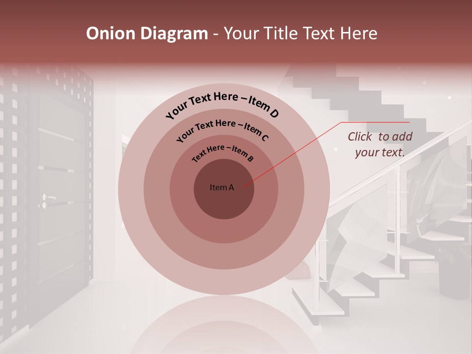 Flat Stairs White PowerPoint Template