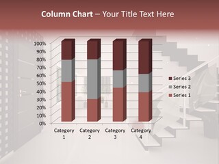 Flat Stairs White PowerPoint Template