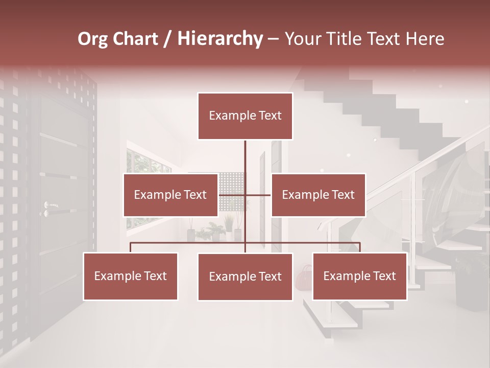 Flat Stairs White PowerPoint Template