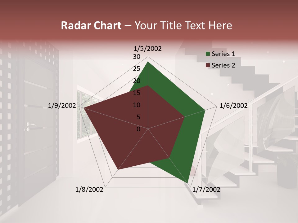 Flat Stairs White PowerPoint Template