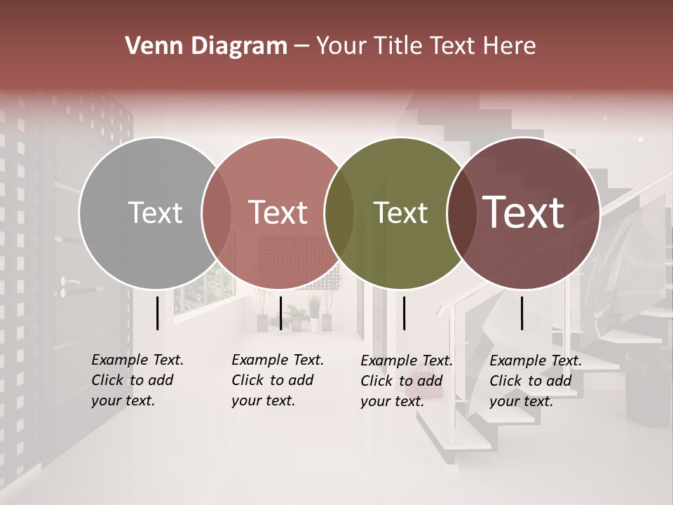 Flat Stairs White PowerPoint Template