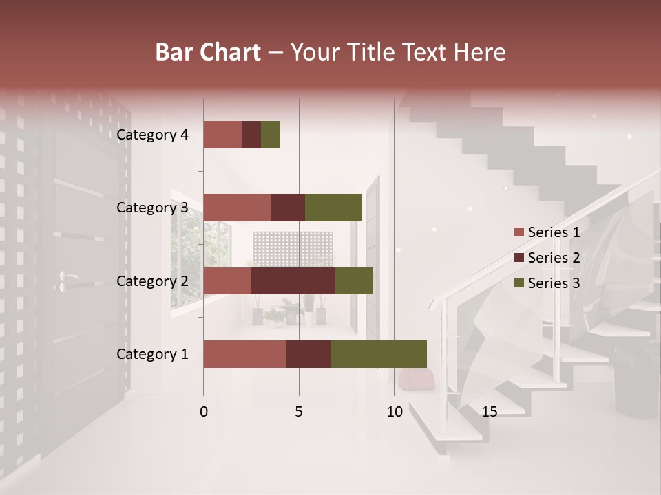 Flat Stairs White PowerPoint Template