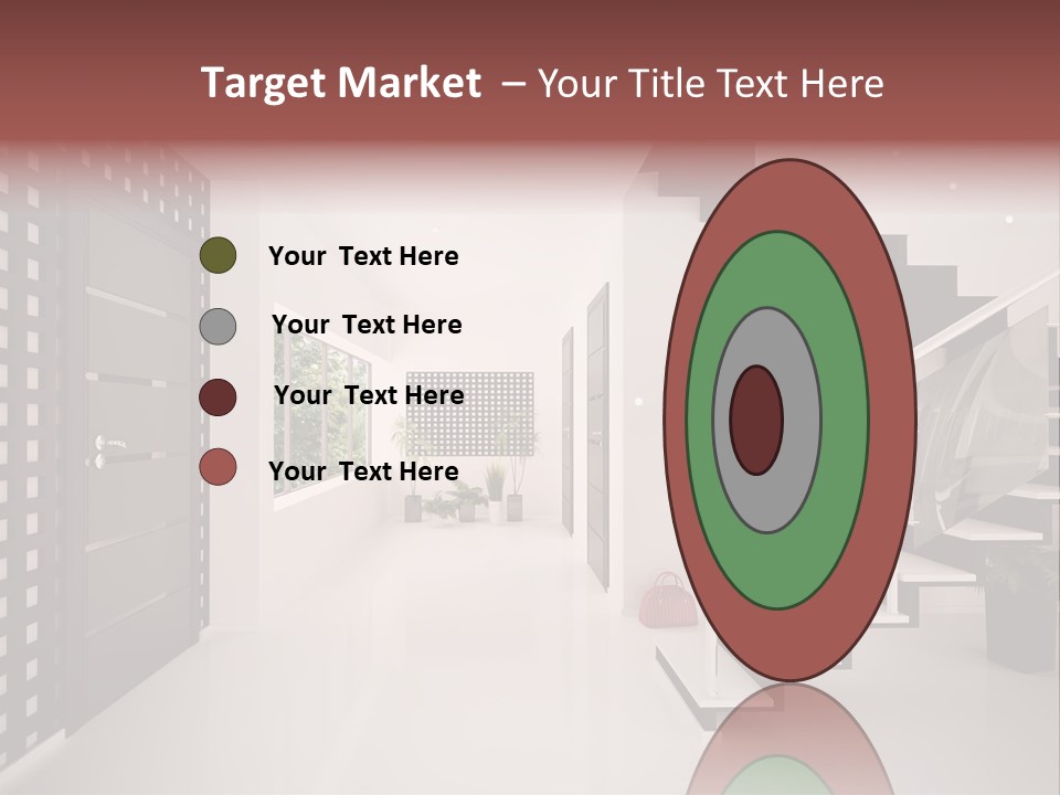 Flat Stairs White PowerPoint Template