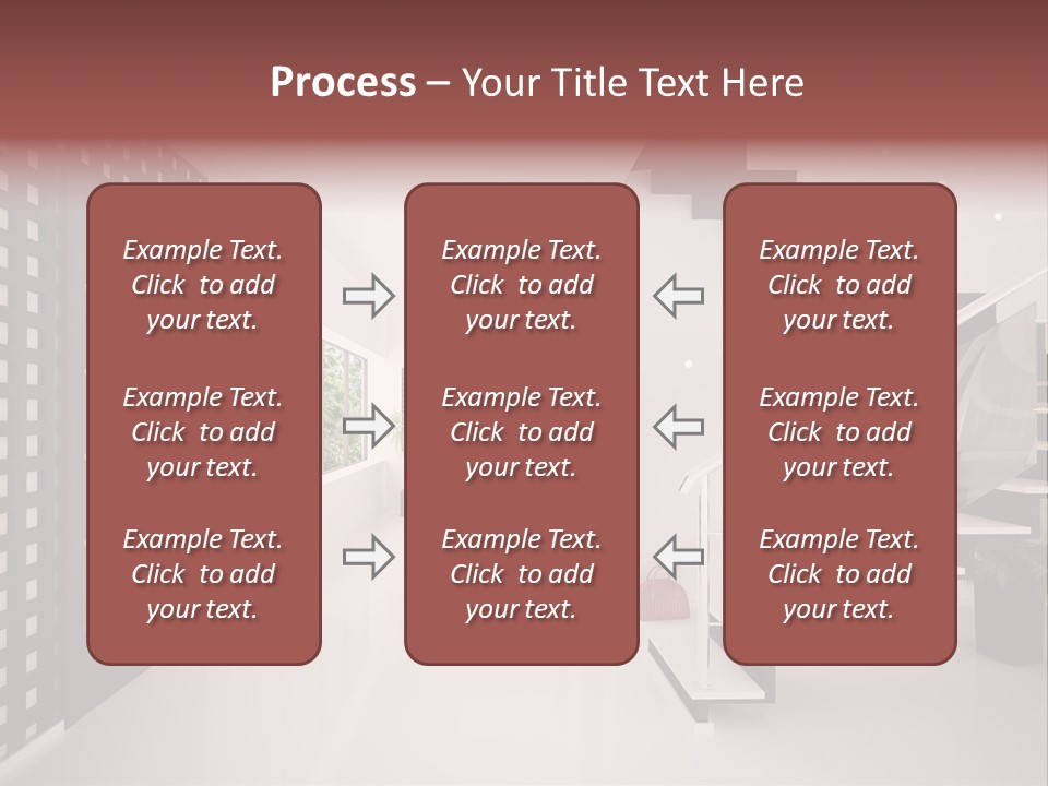 Flat Stairs White PowerPoint Template