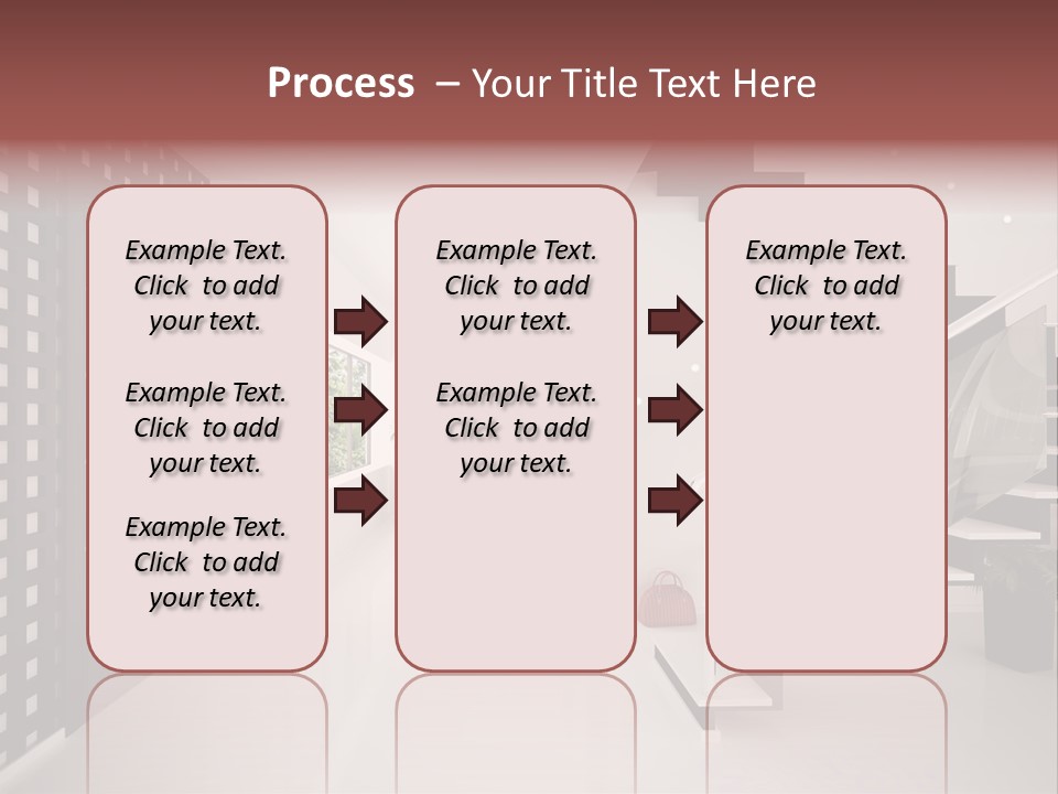 Flat Stairs White PowerPoint Template