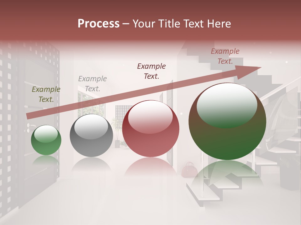 Flat Stairs White PowerPoint Template