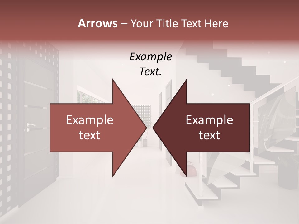 Flat Stairs White PowerPoint Template