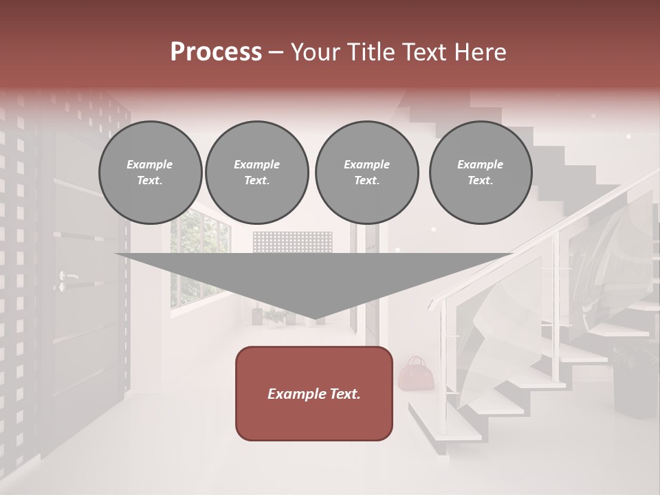 Flat Stairs White PowerPoint Template