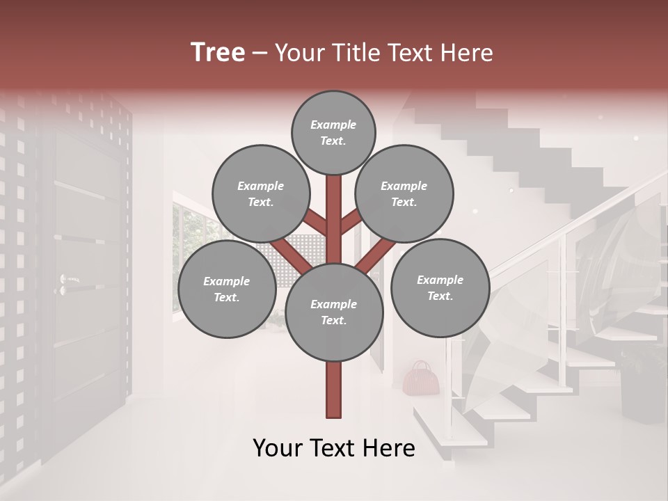 Flat Stairs White PowerPoint Template