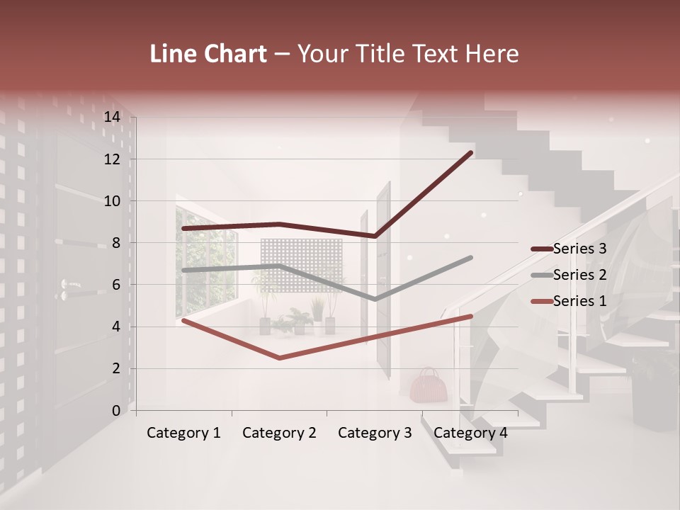 Flat Stairs White PowerPoint Template