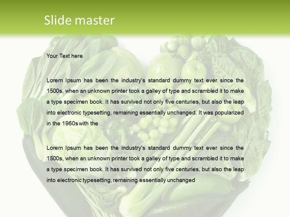 Pea Sprout Fruit PowerPoint Template