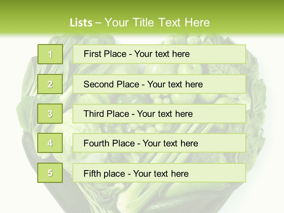 Pea Sprout Fruit PowerPoint Template