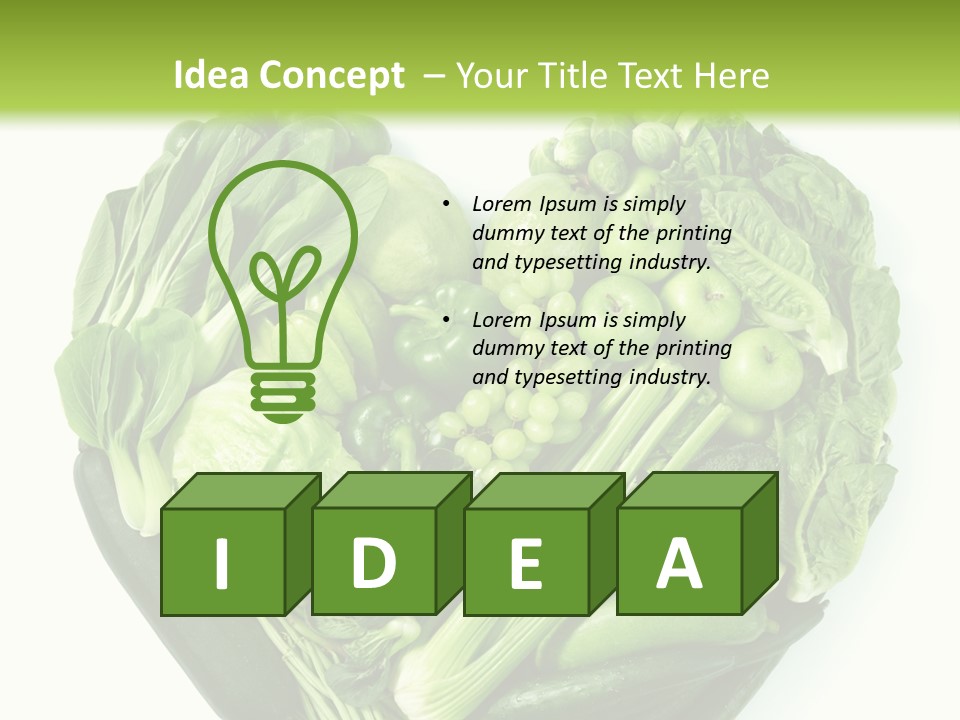 Pea Sprout Fruit PowerPoint Template