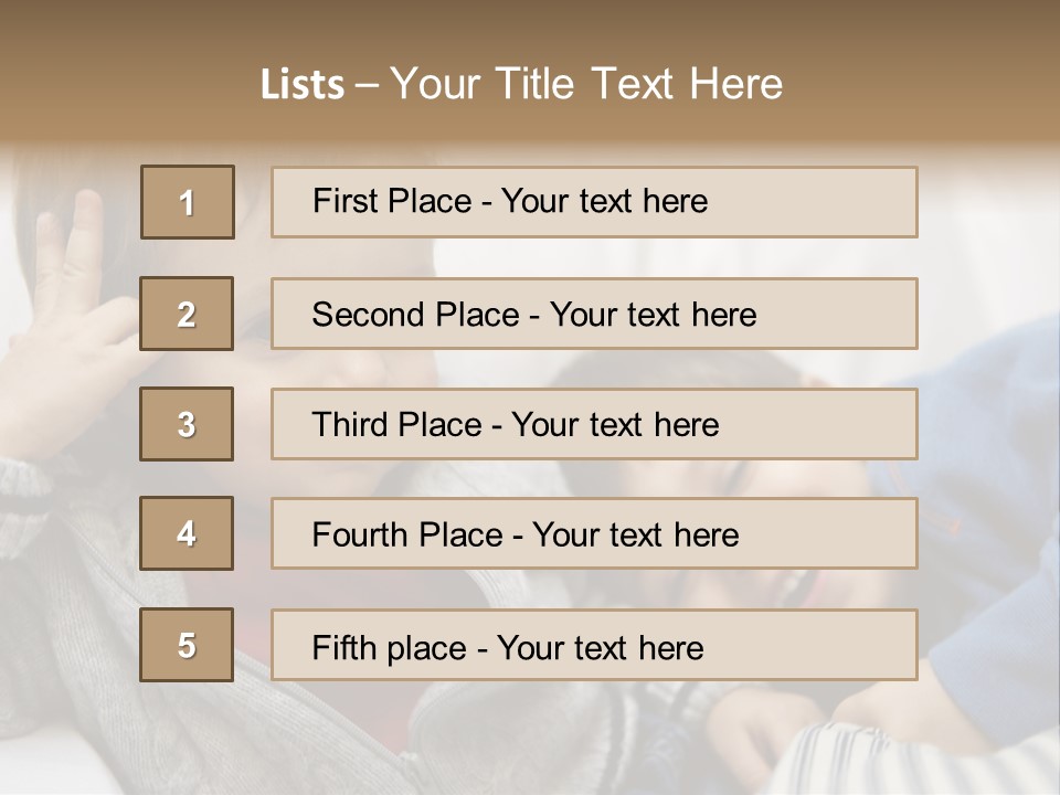 Enjoy Caucasian Horizontal PowerPoint Template